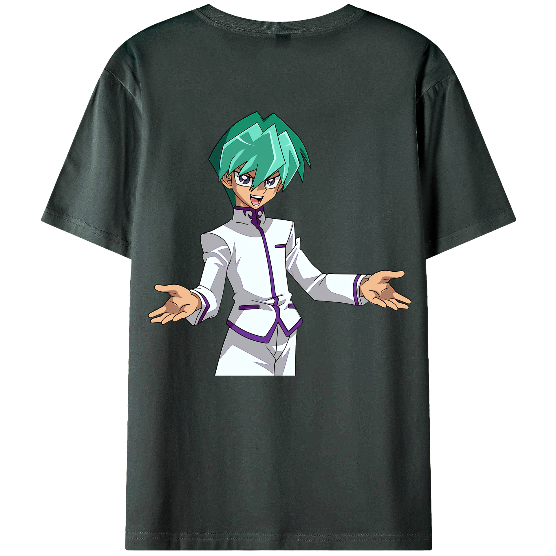 （画像用） 遊☆戯☆王 Yu-Gi-Oh! 綿100％ メンズ半袖Tシャツ（バックプリント） 通気性